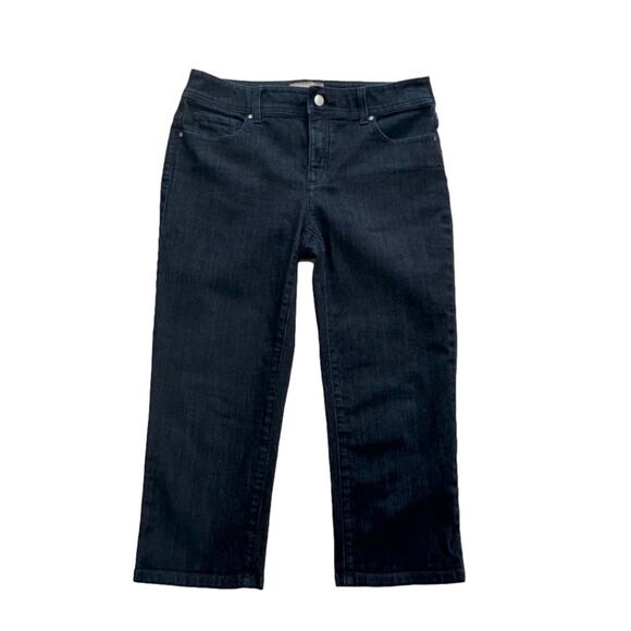 Chico’s Jeans Pants Fabulously Slimming Dark Wash Capri Denim Size 2 Chico’s 00 - Picture 1 of 10
